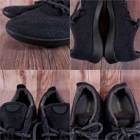 Allbirds WR Wool Runners Mens Size 13 Black Gray Athletic Running Sneakers - Picture 9 of 13
